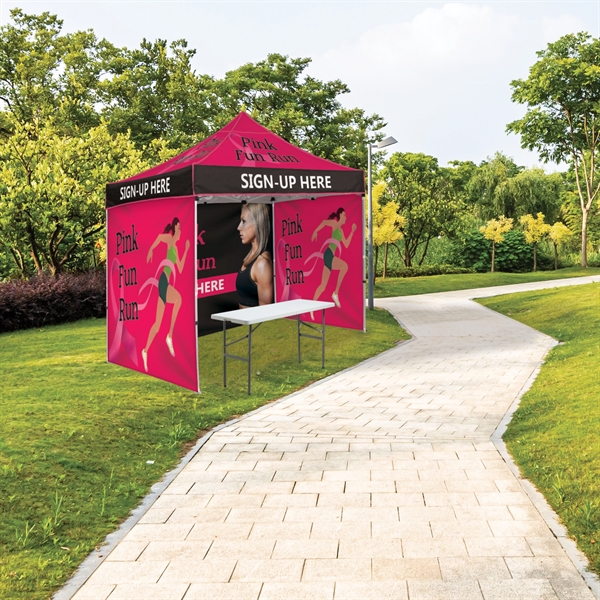 Custom Full Color Digital 10' Heavy Duty Hexagon Canopy Tent With... from ASI 80228 Quinn