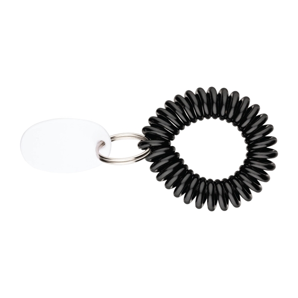 EVA plastic bungee bracelet wrist loop coil with keyring and tag.... from ASI 57655 STOPNGO Line