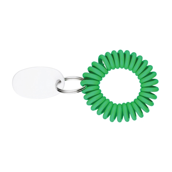 EVA plastic bungee bracelet wrist loop coil with keyring and tag.... from ASI 57655 STOPNGO Line