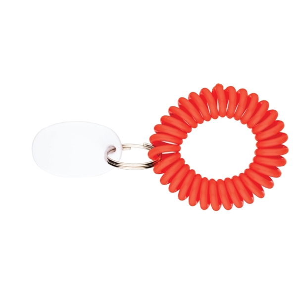 EVA plastic bungee bracelet wrist loop coil with keyring and tag.... from ASI 57655 STOPNGO Line