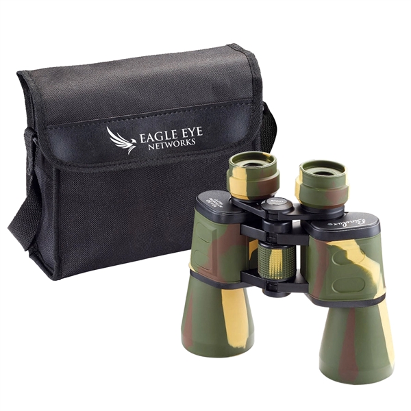 Digital camo 10 x 50 rubber armored binocular with ruby coated... from ASI 46170 Compass Industries Inc