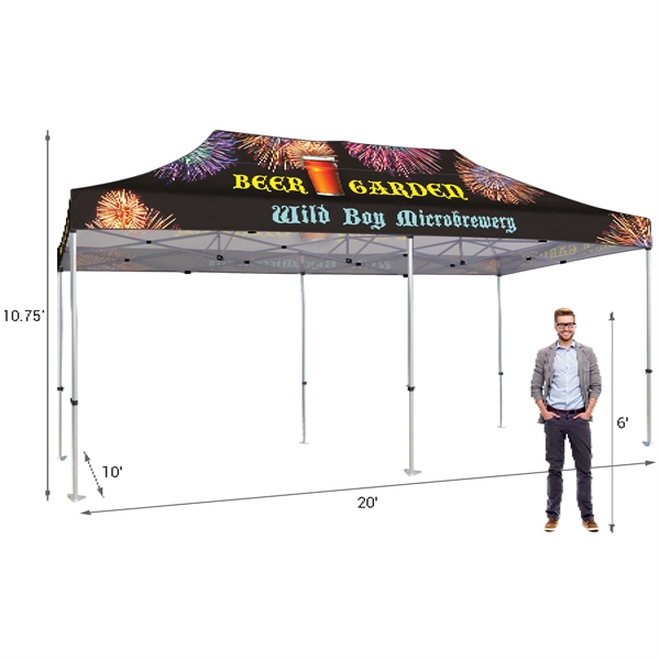 Custom Full Color Digital 10' x 20' Heavy Duty Hexagon Canopy... from ASI 80228 Quinn