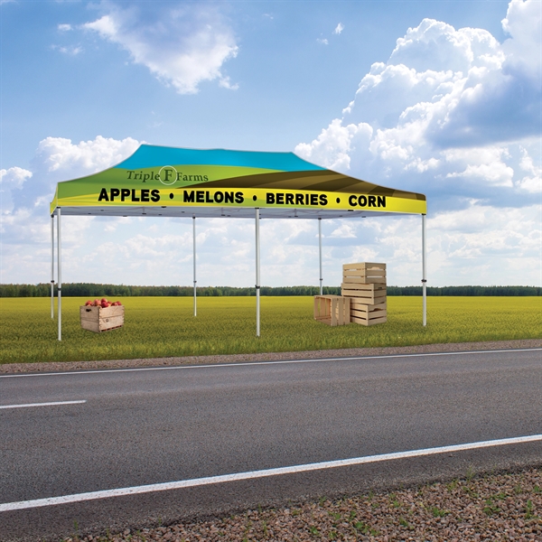 Custom Full Color Digital 10' x 20' Heavy Duty Hexagon Canopy... from ASI 80228 Quinn