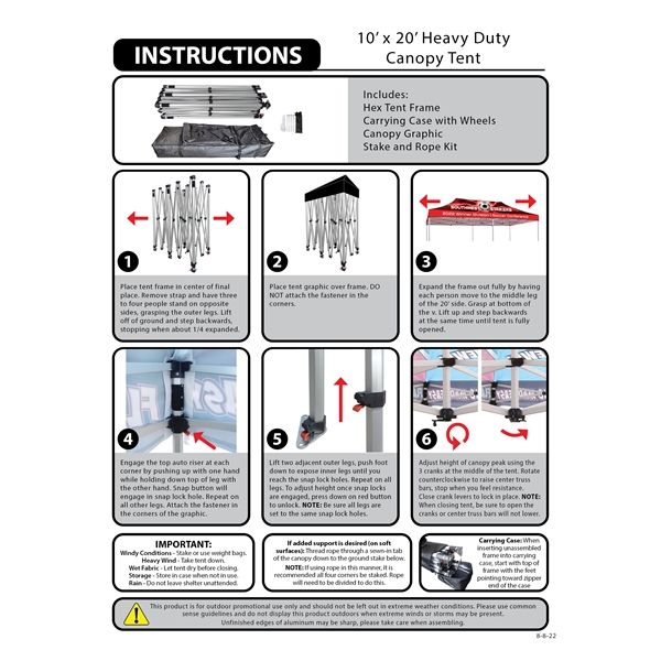 Custom Full Color Digital 10' x 20' Heavy Duty Hexagon Canopy... from ASI 80228 Quinn