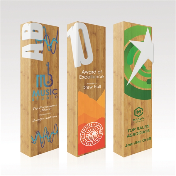 Shine bright with attractive, energetic and engaging accents! Style your award... from ASI 93986 Visions/Awardcraft