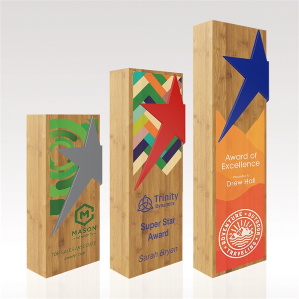 Shine bright with attractive, energetic and engaging accents! Style your award... from ASI 93986 Visions/Awardcraft