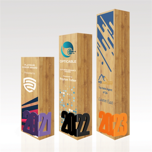 Shine bright with attractive, energetic and engaging accents! Style your award... from ASI 93986 Visions/Awardcraft