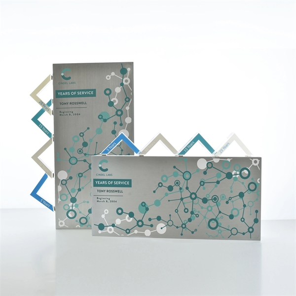 This sleek aluminum design provides ample imprint room for your digital... from ASI 93986 Visions/Awardcraft