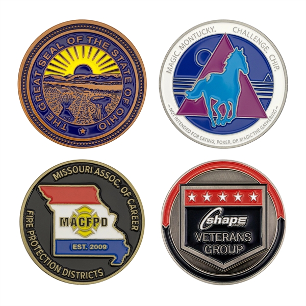 Die struck iron challenge coins with one or two-sided imprints and... from ASI 52263 EMT / EMT EMT EASY