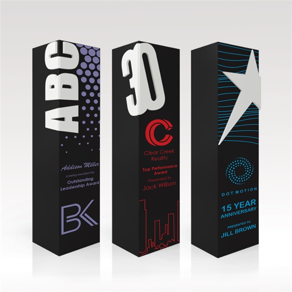 Shine bright with attractive, energetic and engaging accents! Style your award... from ASI 93986 Visions/Awardcraft