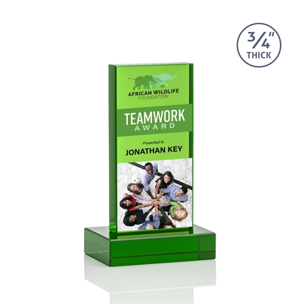 The Marvelous Hathaway Award features a striking Emerald Crystal Tower mounted... from ASI 84592 St Regis Group / St Regis