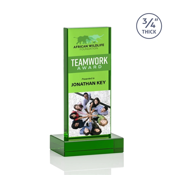 The Marvelous Hathaway Award features a striking Emerald Crystal Tower mounted... from ASI 84592 St Regis Group / St Regis