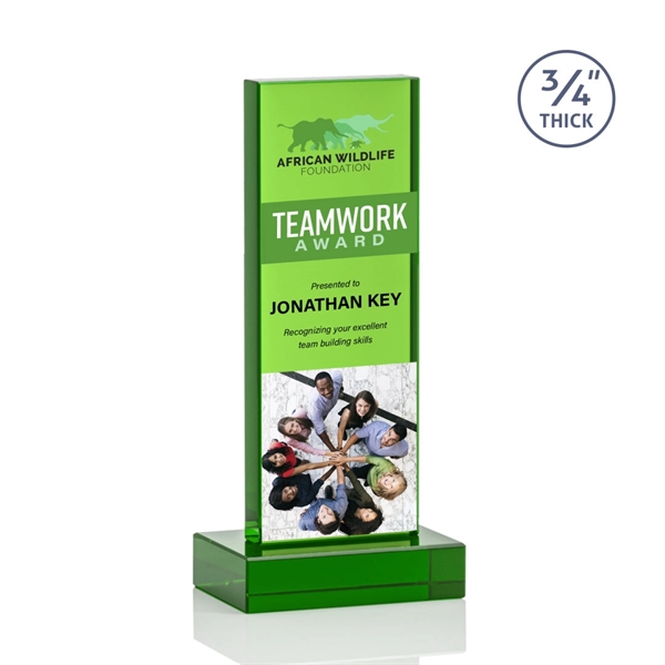 The Marvelous Hathaway Award features a striking Emerald Crystal Tower mounted... from ASI 84592 St Regis Group / St Regis