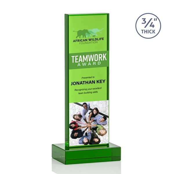 The Marvelous Hathaway Award features a striking Emerald Crystal Tower mounted... from ASI 84592 St Regis Group / St Regis