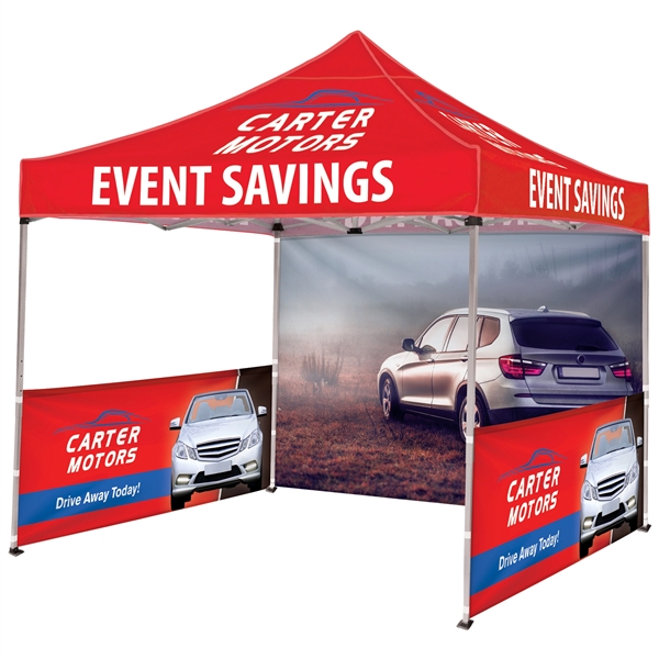 Custom full color digital 10' square canopy tent with one full... from ASI 80228 Quinn