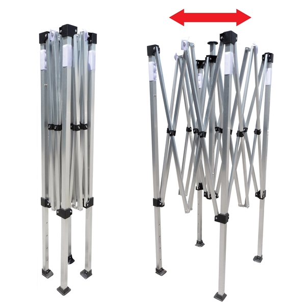 Custom full color digital 6.5' square canopy tent with one full... from ASI 80228 Quinn