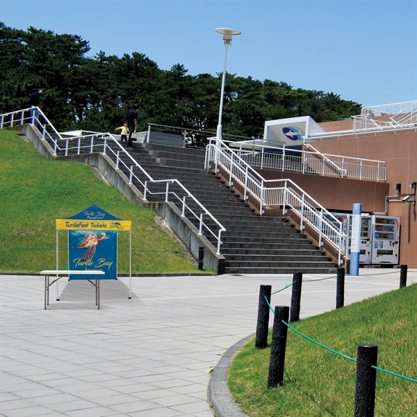 Custom full color digital 6.5' square canopy tent with one full... from ASI 80228 Quinn