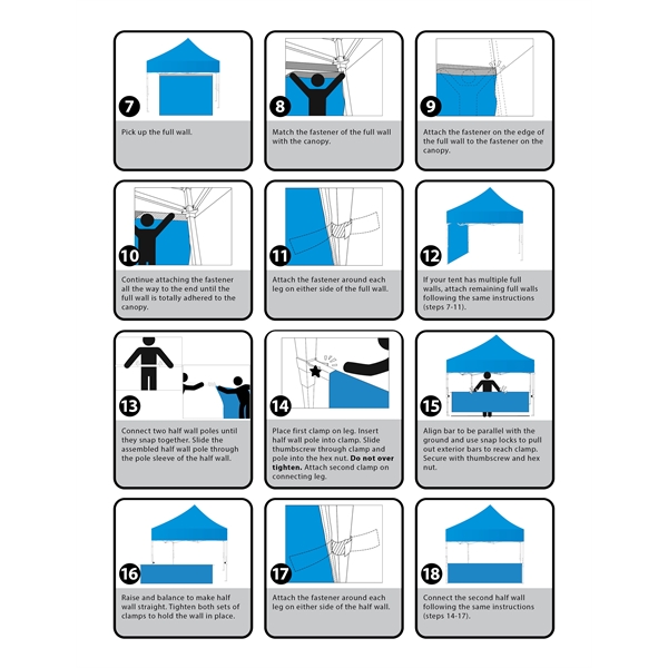 Custom full color digital 6.5' square canopy tent with one full... from ASI 80228 Quinn