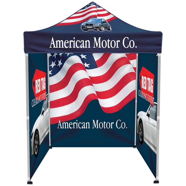 Custom Full Color Digital 6.5' Square Canopy Tent with Three Full... from ASI 80228 Quinn