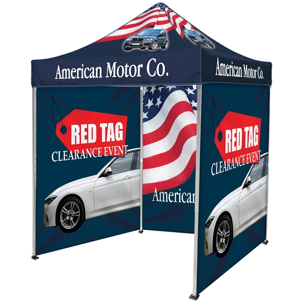 Custom Full Color Digital 6.5' Square Canopy Tent with Three Full... from ASI 80228 Quinn