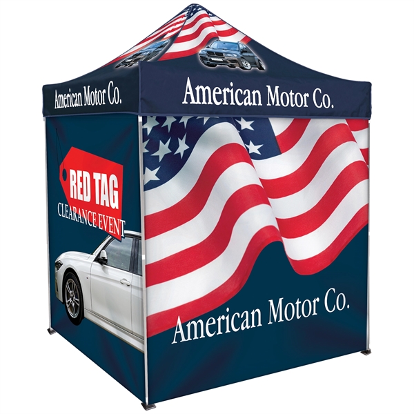 Custom Full Color Digital 6.5' Square Canopy Tent with Three Full... from ASI 80228 Quinn