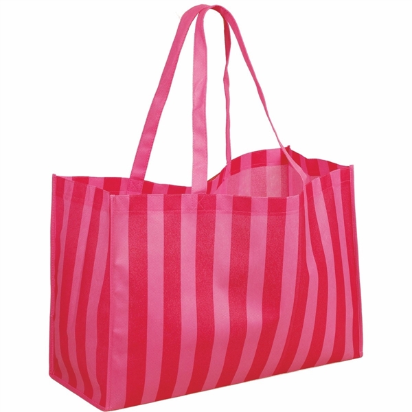 This tote bag features long self handles, decorative stripe and hard... from ASI 66230 Landes Inc