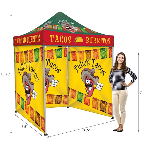 Custom Full Color Digital 6.5' Square Canopy Tent with Three Full... from ASI 80228 Quinn