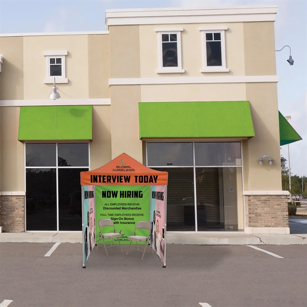 Custom Full Color Digital 6.5' Square Canopy Tent with Three Full... from ASI 80228 Quinn