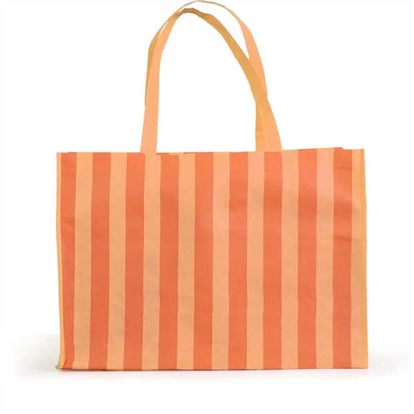 This tote bag features long self handles, decorative stripe and hard... from ASI 66230 Landes Inc