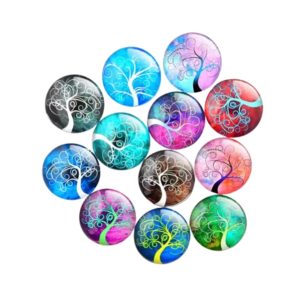 Customized glass fridge magnet plus custom full color imprint... from ASI 37218 Athena Promo (tm)