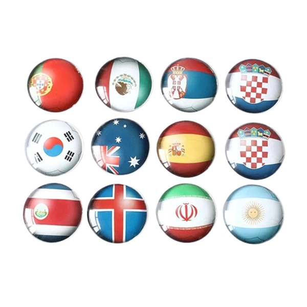 Customized glass fridge magnet plus custom full color imprint... from ASI 37218 Athena Promo (tm)