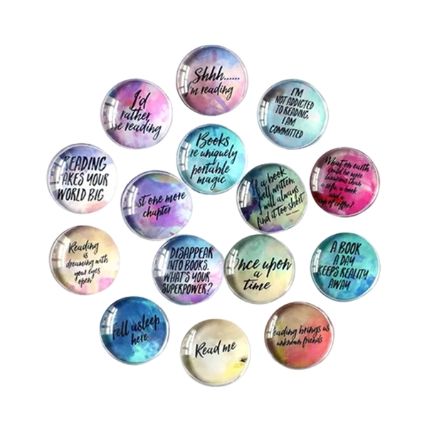 Customized glass fridge magnet plus custom full color imprint... from ASI 37218 Athena Promo (tm)