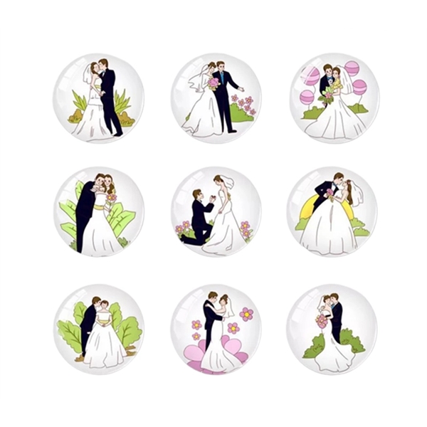 Customized glass fridge magnet plus custom full color imprint... from ASI 37218 Athena Promo (tm)