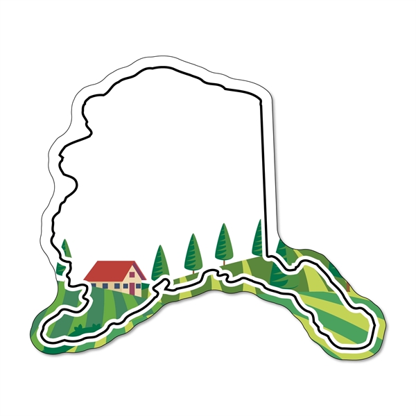 2.71"H x 3.18"W Alaska State non-toxic magnet with Customization options.... from ASI 54040 Fey Promo / Magna-Tel by Fey