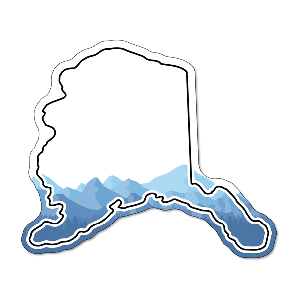 2.71"H x 3.18"W Alaska State non-toxic magnet with Customization options.... from ASI 54040 Fey Promo / Magna-Tel by Fey