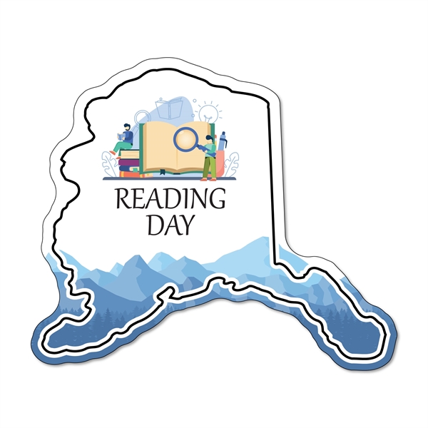 2.71"H x 3.18"W Alaska State non-toxic magnet with Customization options.... from ASI 54040 Fey Promo / Magna-Tel by Fey