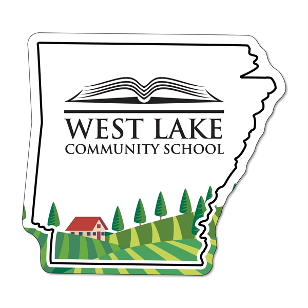 Arkansas stock shape state magnet that's flexible, non-toxic, and measures 2.41"H... from ASI 54040 Fey Promo / Magna-Tel by Fey
