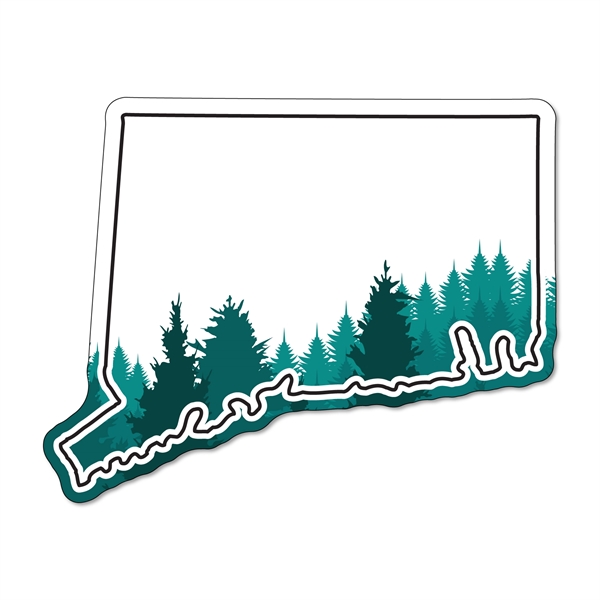 2.35"H x 2.97"W Connecticut State non-toxic magnet with Customization options.... from ASI 54040 Fey Promo / Magna-Tel by Fey