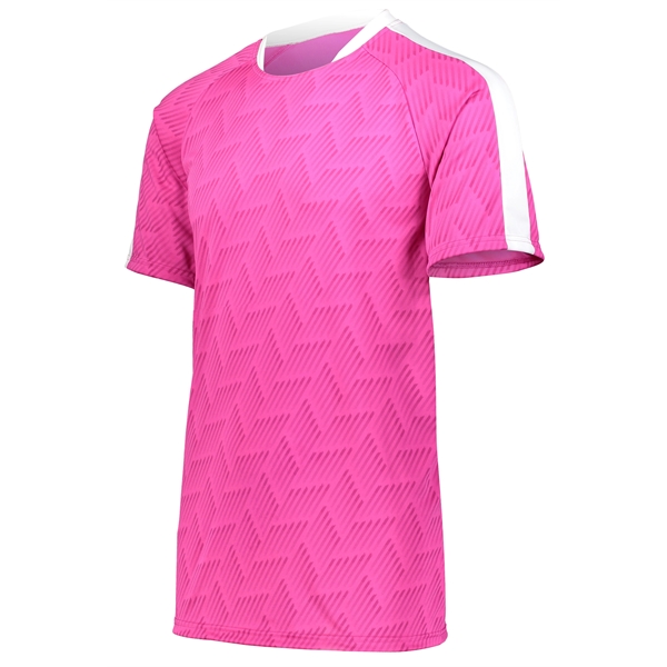 Adult jersey with a low profile tapered collar.... from ASI 37461 Augusta Sportswear