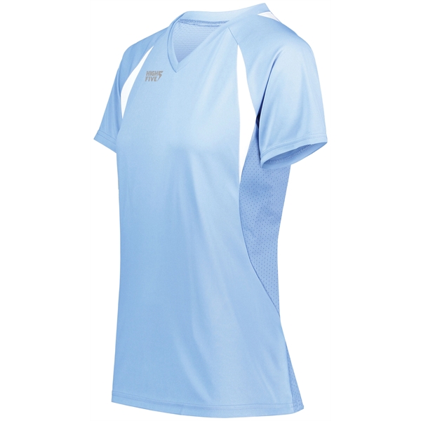 Ladies Color Cross Jersey with a v-neck collar.... from ASI 37461 Augusta Sportswear