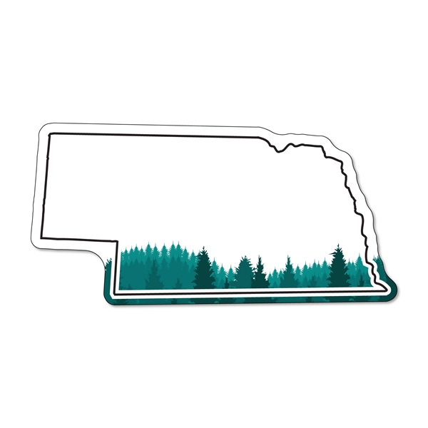 1.75"H x 3.53"W Nebraska State non-toxic, 35 mil magnet with full... from ASI 54040 Fey Promo / Magna-Tel by Fey
