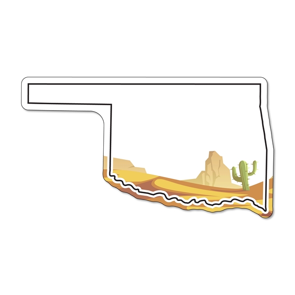 2.04"H x 3.65"W Oklahoma State non-toxic magnet with Customization options.... from ASI 54040 Fey Promo / Magna-Tel by Fey