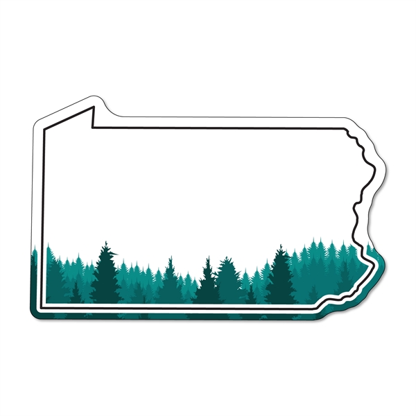 2.03"H x 3.22"W Pennsylvania State non-toxic magnet with Customization options.... from ASI 54040 Fey Promo / Magna-Tel by Fey