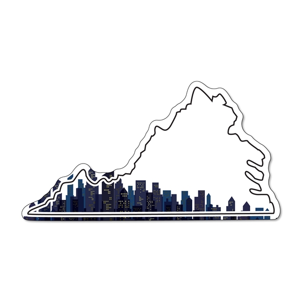 2.29"H x 4.25"W Virginia State non-toxic magnet with Customization options.... from ASI 54040 Fey Promo / Magna-Tel by Fey