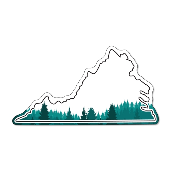 2.29"H x 4.25"W Virginia State non-toxic magnet with Customization options.... from ASI 54040 Fey Promo / Magna-Tel by Fey