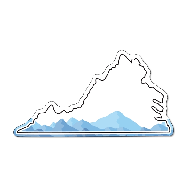 2.29"H x 4.25"W Virginia State non-toxic magnet with Customization options.... from ASI 54040 Fey Promo / Magna-Tel by Fey