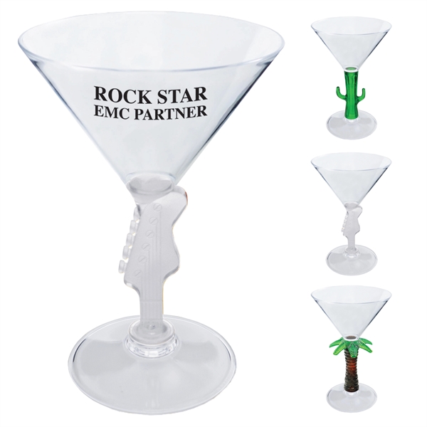 7 oz. Plastic Martini Glass with choice of 8 novelty stem... from ASI 61952 Howw Mfg Co Inc / Howw USA