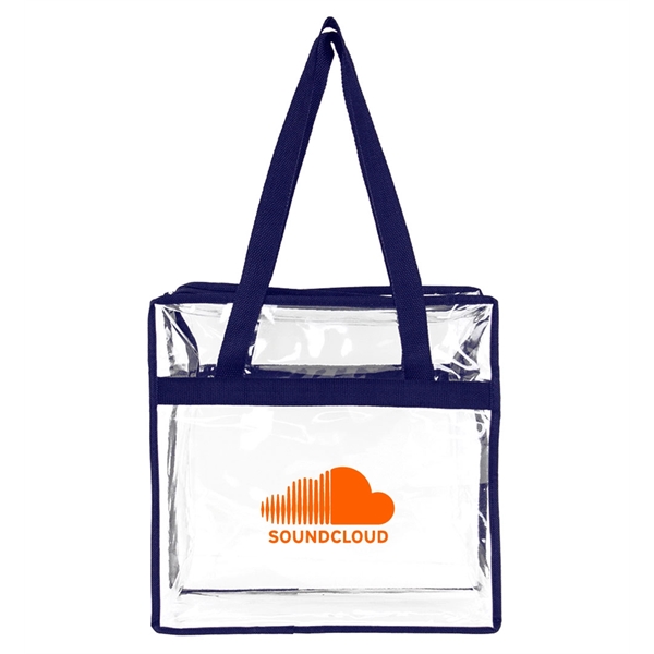 A clear tote with zipper closure... from ASI 40544 Binaco