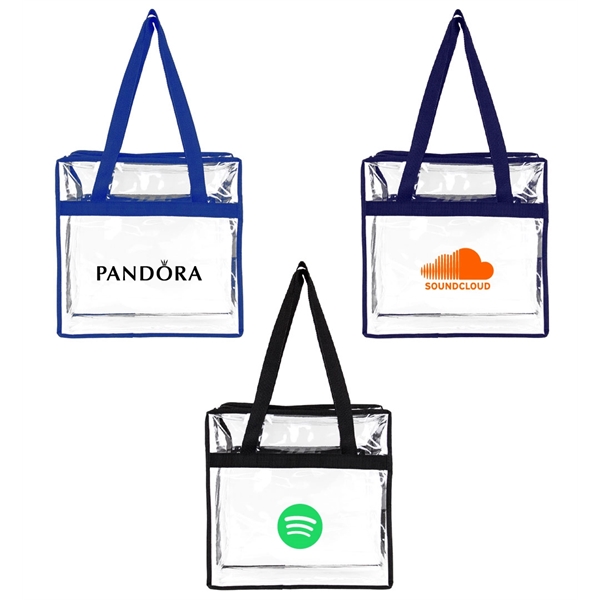 A clear tote with zipper closure... from ASI 40544 Binaco