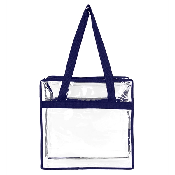 A clear tote with zipper closure... from ASI 40544 Binaco